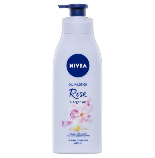 Nivea Body Oil Lotion Rose Argan 400ml