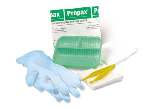 Propax wound dressing pack with gloves