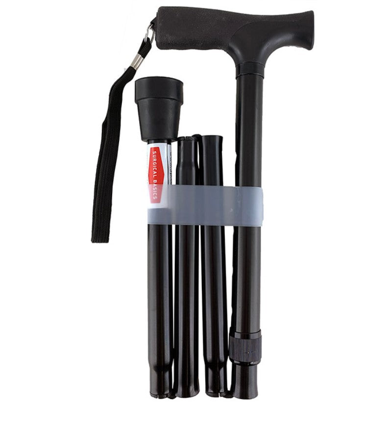 SB Walking Stick Black Soft Grip Handle (83-95cm)