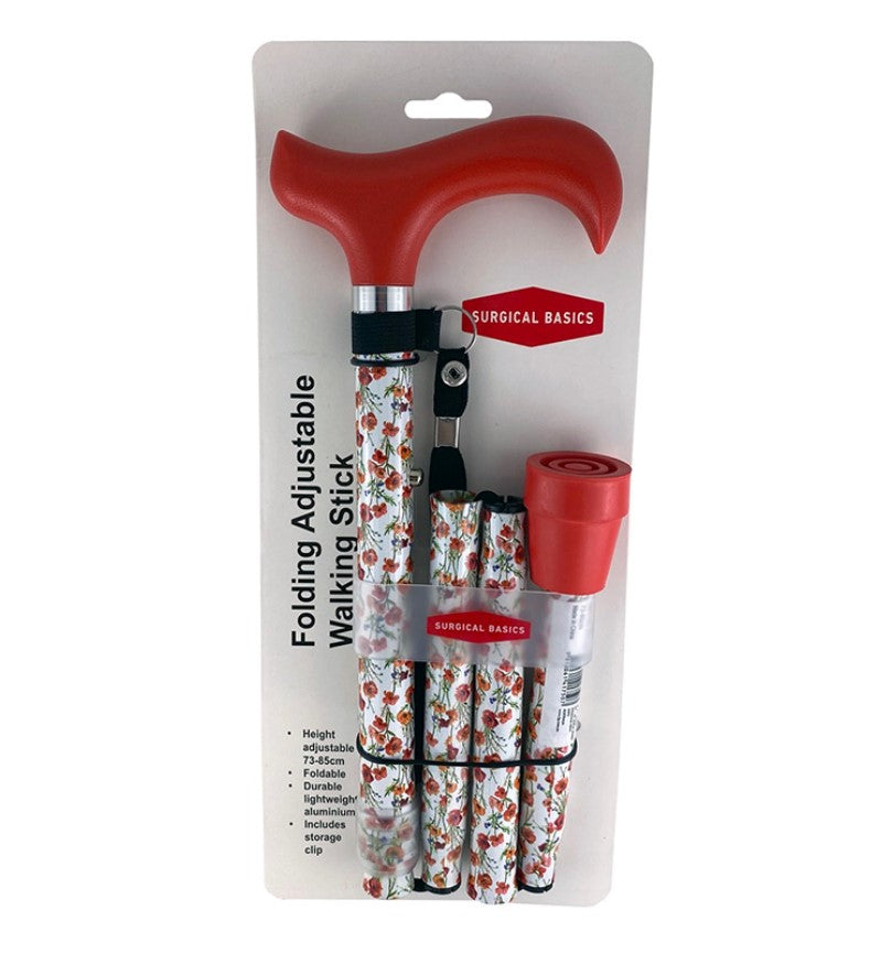 SB Walking Stick Poppy with strap (73-85cm)