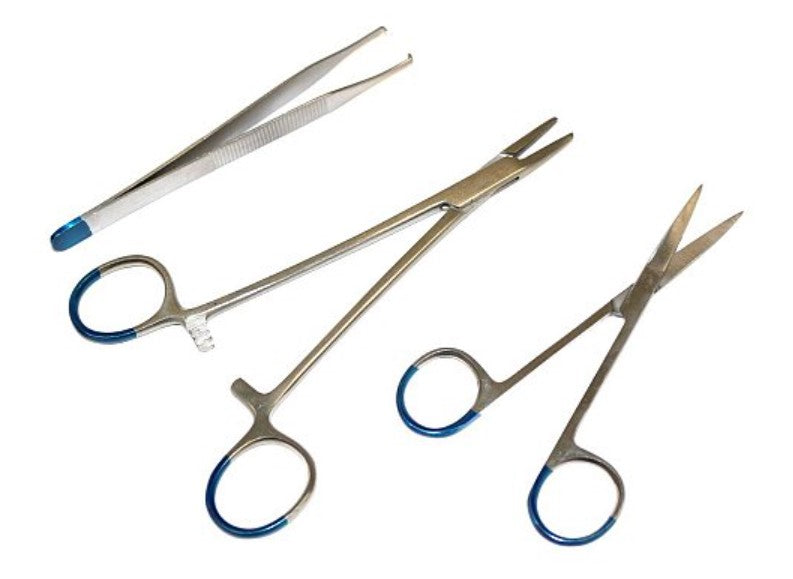 Suture pack toothed sterile single use