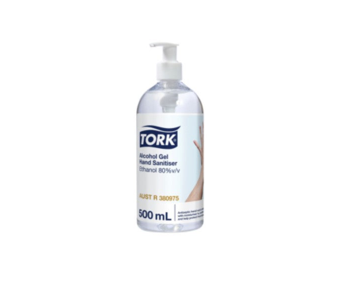 Tork Alcohol Hand Gel Sanitiser- Pump Bottle (500ml)