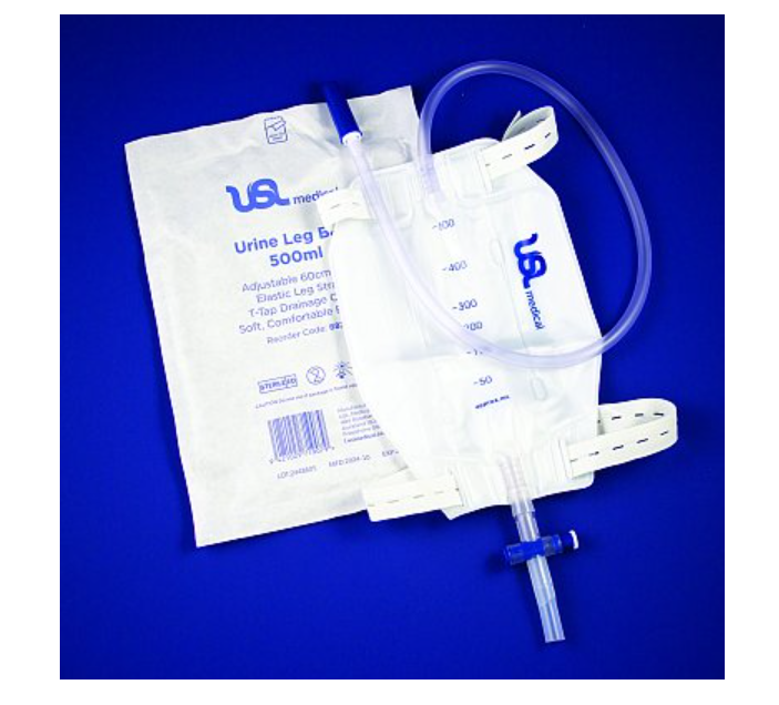 Leg Bag sterile T-tap 60cm adjustable