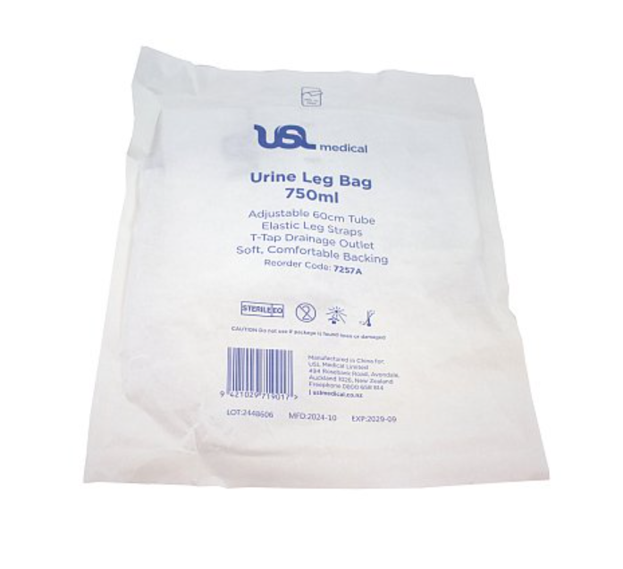 Leg Bag sterile T-tap 60cm adjustable